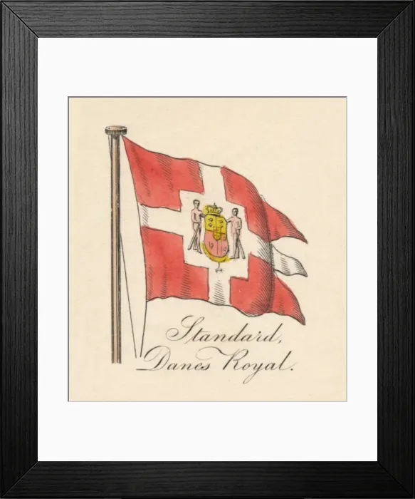 Framed Print : Standard, Danes Royal, 1838 Framed Print : Standard, Danes Royal, 1838