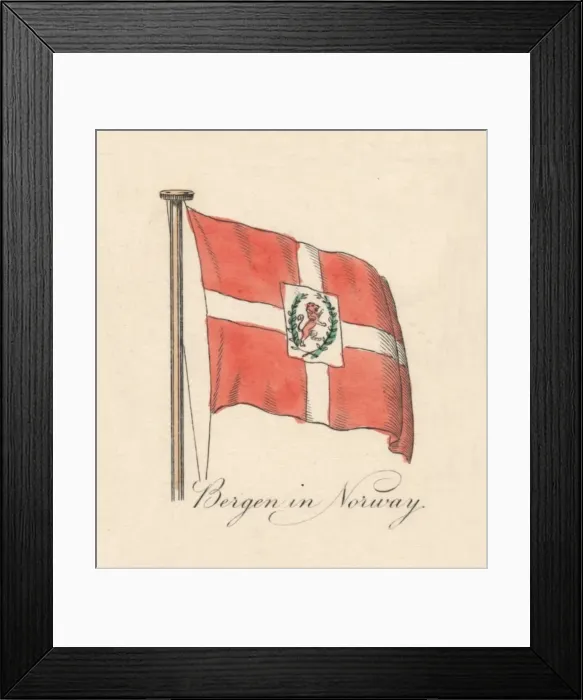 Framed Print : Bergen in Norway, 1838 Framed Print : Bergen in Norway, 1838