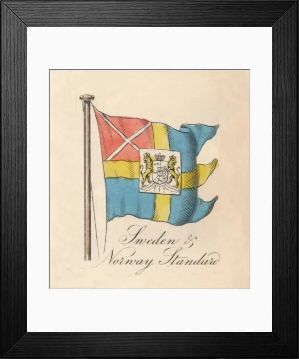 Framed Print : Sweden & Norway Standard, 1838 Framed Print : Sweden & Norway Standard, 1838