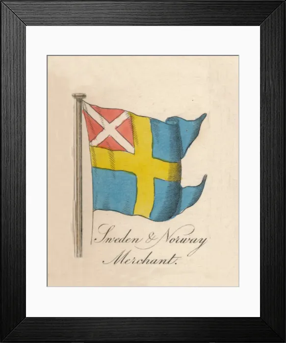 Framed Print : Sweden & Norway Merchant, 1838 Framed Print : Sweden & Norway Merchant, 1838