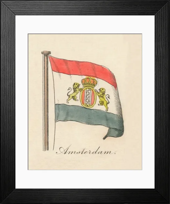Framed Print : Amsterdam, 1838 Framed Print : Amsterdam, 1838