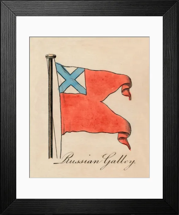 Framed Print : Russian Galley, 1838 Framed Print : Russian Galley, 1838