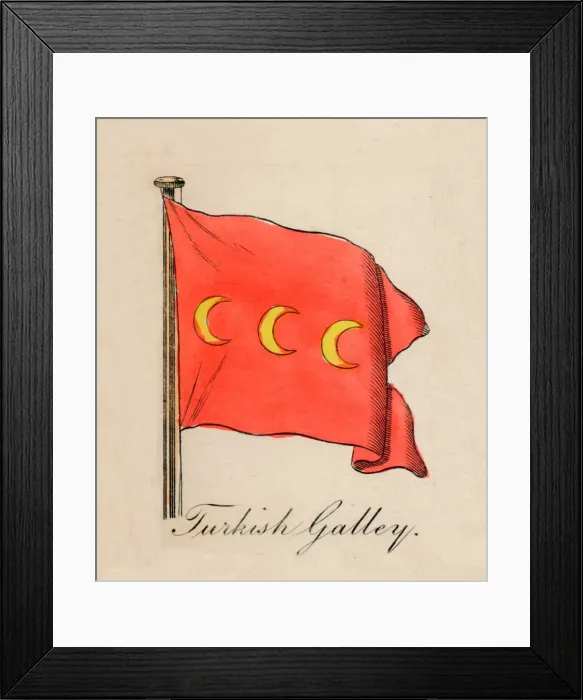 Framed Print : Turkish Galley, 1838 Framed Print : Turkish Galley, 1838