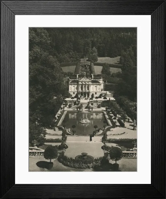 Framed Print : Schloss Linderhof, 1931. Artist: Kurt Hielscher Framed Print : Schloss Linderhof, 1931. Artist: Kurt Hielscher