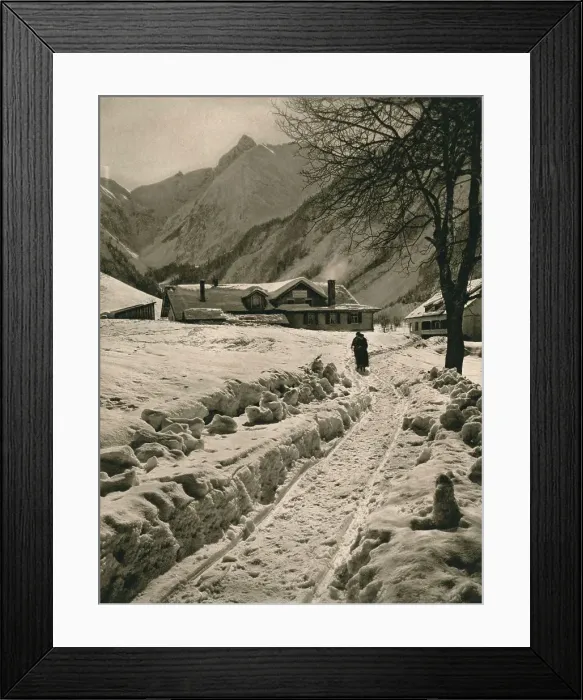 Framed Print : Oberstdorf (Allgau). Spielmannsau - Trettachspitze, 1931. Artist: Kurt Hielscher Framed Print : Oberstdorf (Allgau). Spielmannsau - Trettachspitze, 1931. Artist: Kurt Hielscher