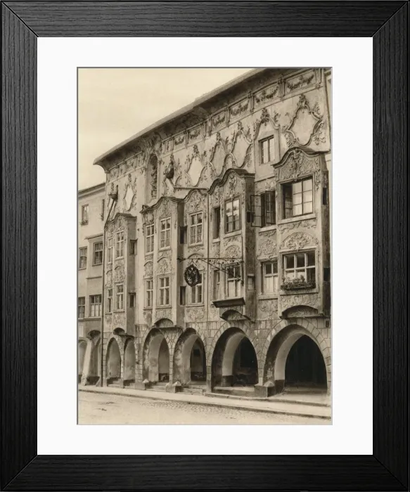 Framed Print : Wasserburg am Inn - Weinhaus, 1931. Artist: Kurt Hielscher Framed Print : Wasserburg am Inn - Weinhaus, 1931. Artist: Kurt Hielscher