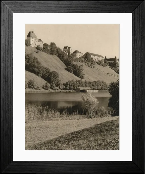 Framed Print : Burghausen a. d. Salzach - Wohrsee, 1931. Artist: Kurt Hielscher Framed Print : Burghausen a. d. Salzach - Wohrsee, 1931. Artist: Kurt Hielscher