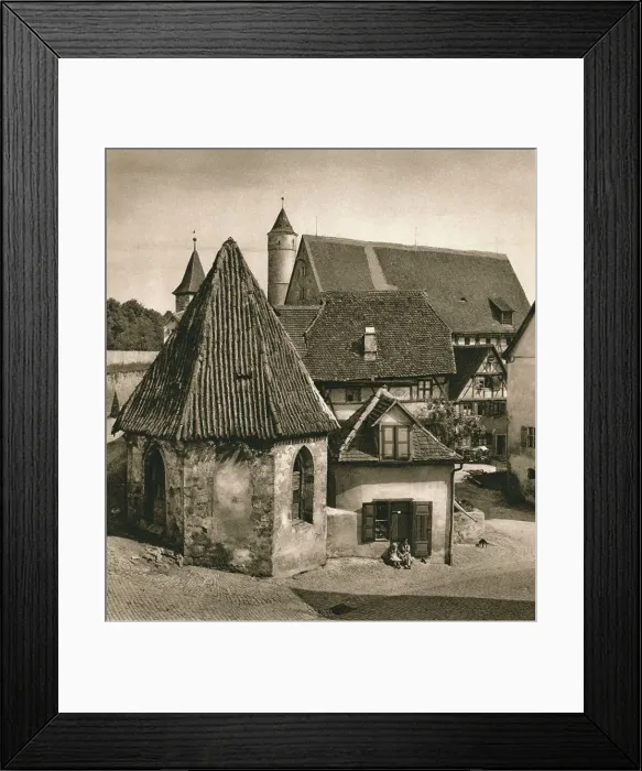 Framed Print : Dinkelsbuhl - On the Capuchin Chapel, 1931. Artist: Kurt Hielscher Framed Print : Dinkelsbuhl - On the Capuchin Chapel, 1931. Artist: Kurt Hielscher