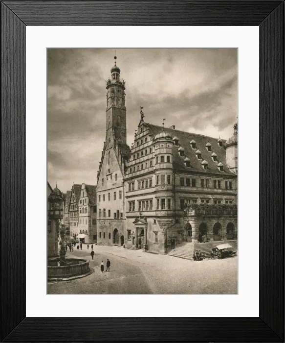 Framed Print : Rothenburg o. d. T. - Rathaus, 1931. Artist: Kurt Hielscher Framed Print : Rothenburg o. d. T. - Rathaus, 1931. Artist: Kurt Hielscher