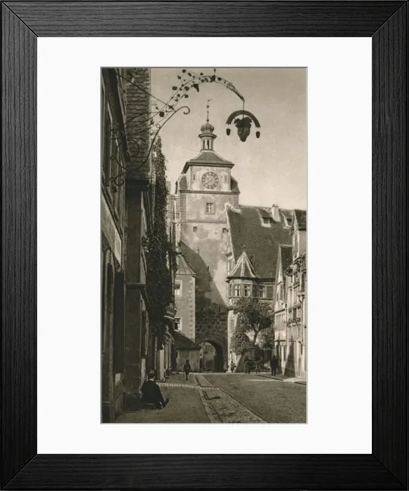 Framed Print : Rothenburg o. d. T. - Weisser Turm, 1931. Artist: Kurt Hielscher Framed Print : Rothenburg o. d. T. - Weisser Turm, 1931. Artist: Kurt Hielscher