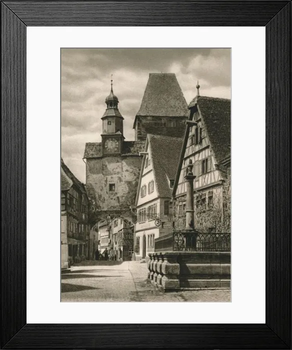 Framed Print : Rothenburg o. d. T. - Roderbogen - Markusturm, 1931. Artist: Kurt Hielscher Framed Print : Rothenburg o. d. T. - Roderbogen - Markusturm, 1931. Artist: Kurt Hielscher