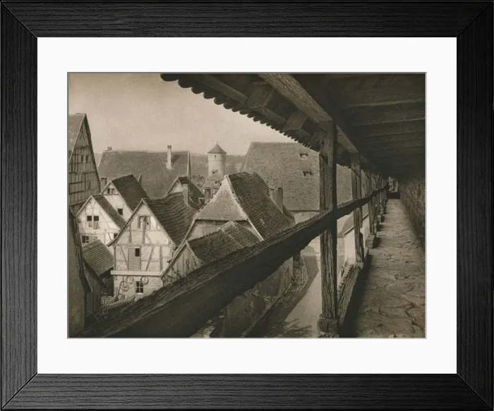 Framed Print : Rothenburg o. d. T. - Wehrgang. Archers gallery, 1931. Artist: Kurt Hielscher Framed Print : Rothenburg o. d. T. - Wehrgang. Archers gallery, 1931. Artist: Kurt Hielscher