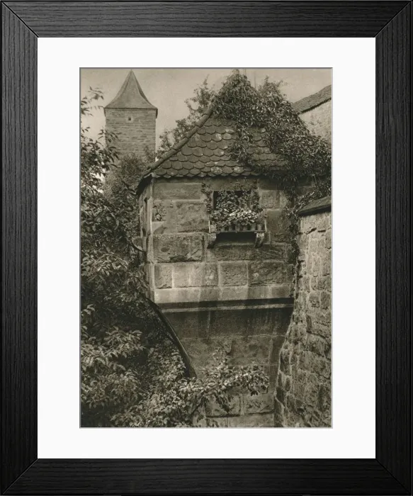 Framed Print : Rothenburg o. d. T. - Bow-window in the town-wall, 1931. Artist: Kurt Hielscher Framed Print : Rothenburg o. d. T. - Bow-window in the town-wall, 1931. Artist: Kurt Hielscher