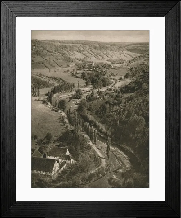 Framed Print : Rothenburg o. d. T. - Taubertal, 1931. Artist: Kurt Hielscher Framed Print : Rothenburg o. d. T. - Taubertal, 1931. Artist: Kurt Hielscher
