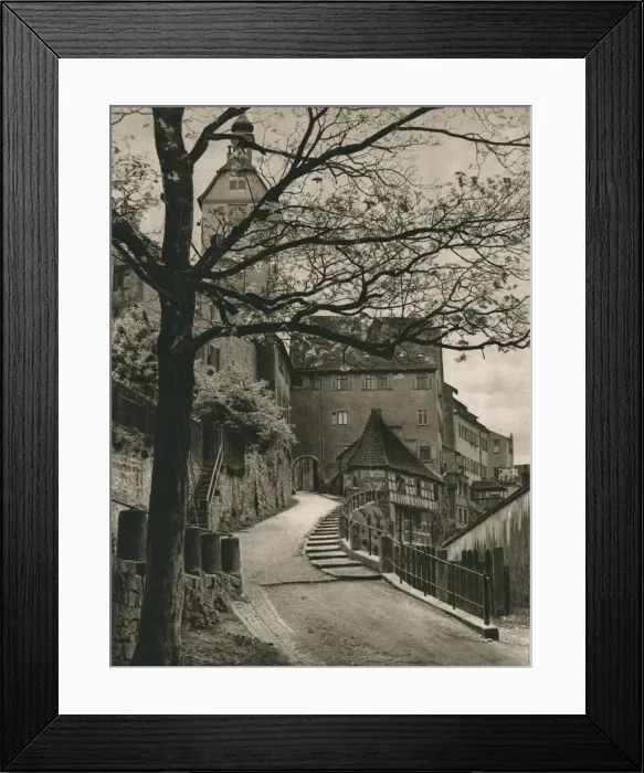 Framed Print : Schwabisch-Hall. Badtor - Josephsturm, 1931. Artist: Kurt Hielscher Framed Print : Schwabisch-Hall. Badtor - Josephsturm, 1931. Artist: Kurt Hielscher