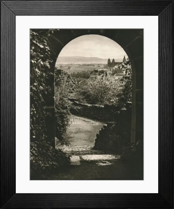 Framed Print : Schwabisch-Hall. View from the Limburg towards the Komburg, 1931. Artist: Kurt Hielscher