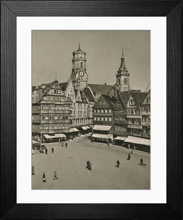 Framed Print : Stuttgart. Maltplatz - Stiftskirche, 1931. Artist: Kurt Hielscher Framed Print : Stuttgart. Maltplatz - Stiftskirche, 1931. Artist: Kurt Hielscher