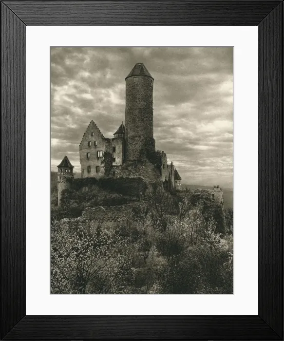 Framed Print : Fortress of Hornberg-on the-Neckar. Goetz von Berlichgen died here, 1931. Artist: Kurt Hielscher Framed Print : Fortress of Hornberg-on the-Neckar. Goetz von Berlichgen died here, 1931. Artist: Kurt Hielscher