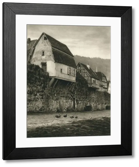 Framed Print : Hirschhorn a. Neckar. Houses on the Town Wall, 1931. Artist: Kurt Hielscher Framed Print : Hirschhorn a. Neckar. Houses on the Town Wall, 1931. Artist: Kurt Hielscher