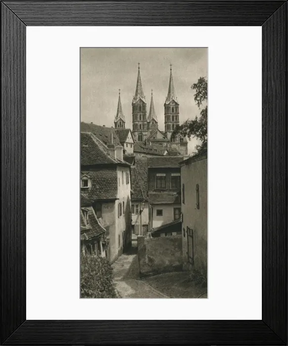 Framed Print : Bamberg - The Devils Ditch with the Cathedral Towers, 1931. Artist: Kurt Hielscher Framed Print : Bamberg - The Devils Ditch with the Cathedral Towers, 1931. Artist: Kurt Hielscher