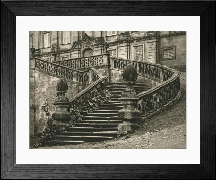 Framed Print : Schloss Banz - Stairway, 1931. Artist: Kurt Hielscher Framed Print : Schloss Banz - Stairway, 1931. Artist: Kurt Hielscher