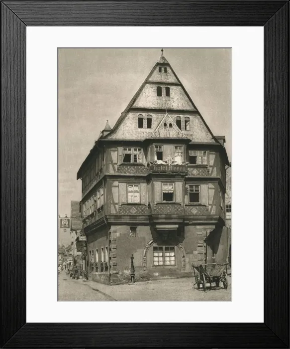 Framed Print : Miltenberg a. Main - Gasthaus zum Riesen, 1931. Artist: Kurt Hielscher Framed Print : Miltenberg a. Main - Gasthaus zum Riesen, 1931. Artist: Kurt Hielscher