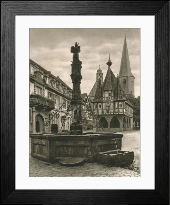 Framed Print : Michelstadt (Odenwald) - Rathaus, 1931. Artist: Kurt Hielscher Framed Print : Michelstadt (Odenwald) - Rathaus, 1931. Artist: Kurt Hielscher