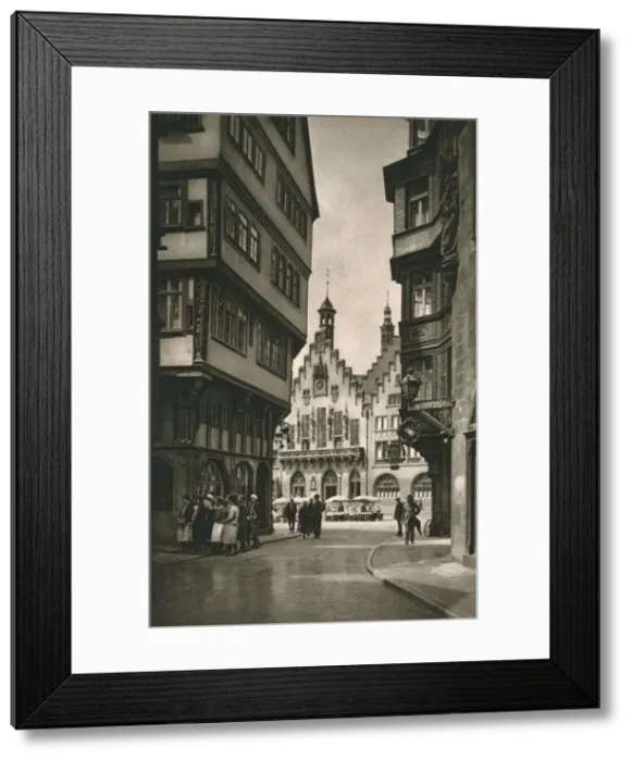 Framed Print : Frankfurt a. Main. View of the Roemer from the Old Market, 1931. Artist: Kurt Hielscher Framed Print : Frankfurt a. Main. View of the Roemer from the Old Market, 1931. Artist: Kurt Hielscher