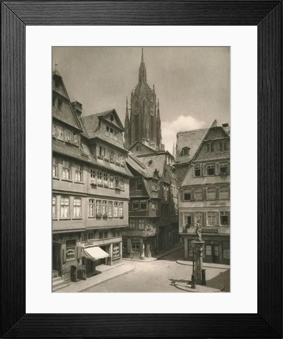 Framed Print : Frankfurt a. Main. Saalgasse - Cathedral Tower, 1931. Artist: Kurt Hielscher Framed Print : Frankfurt a. Main. Saalgasse - Cathedral Tower, 1931. Artist: Kurt Hielscher