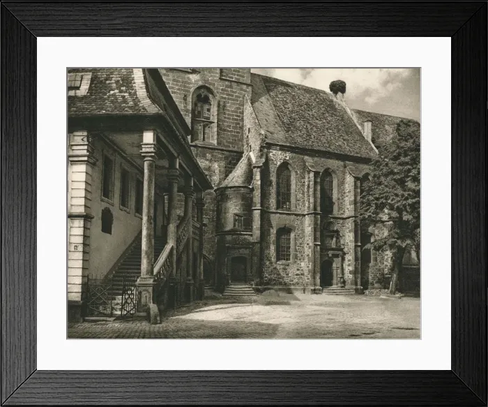 Framed Print : Freinsheim (Pfalz). Town Hall steps - Church, 1931. Artist: Kurt Hielscher Framed Print : Freinsheim (Pfalz). Town Hall steps - Church, 1931. Artist: Kurt Hielscher