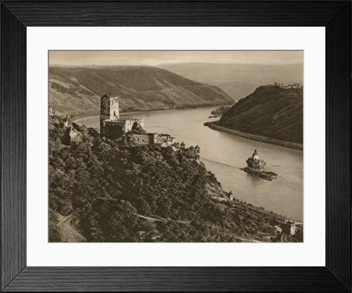 Framed Print : Kaub - Gutenfels, Pfalz Castle in the Rhine, 1931. Artist: Kurt Hielscher Framed Print : Kaub - Gutenfels, Pfalz Castle in the Rhine, 1931. Artist: Kurt Hielscher
