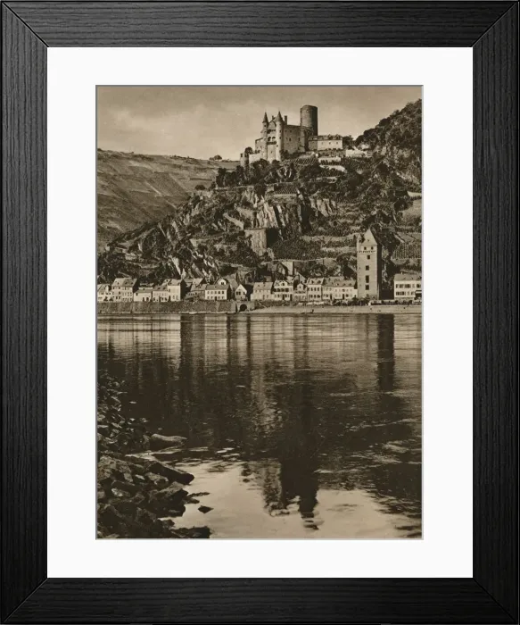 Framed Print : St. Goarshausen. Burg Katz, 1931. Artist: Kurt Hielscher Framed Print : St. Goarshausen. Burg Katz, 1931. Artist: Kurt Hielscher
