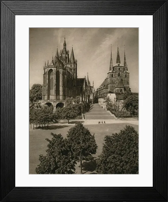 Framed Print : Erfurt. Cathedral and Severi Church, 1931. Artist: Kurt Hielscher Framed Print : Erfurt. Cathedral and Severi Church, 1931. Artist: Kurt Hielscher