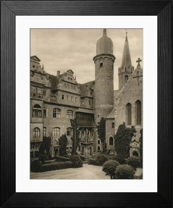 Framed Print : Meersburg - Castle courtyard, 1931. Artist: Kurt Hielscher Framed Print : Meersburg - Castle courtyard, 1931. Artist: Kurt Hielscher