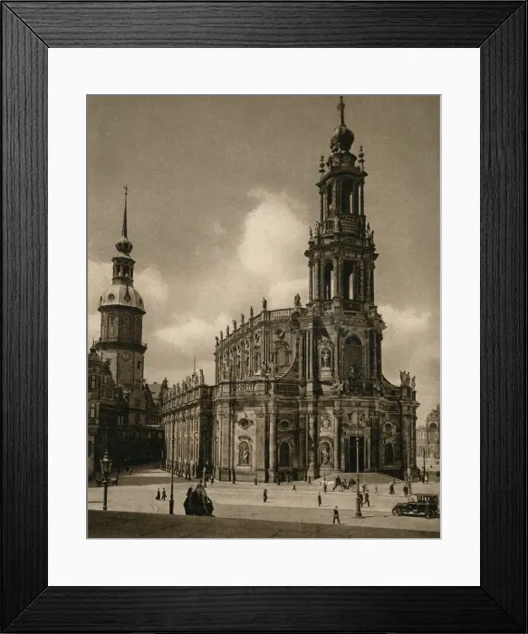 Framed Print : Dresden. Court church and castle, 1931. Artist: Kurt Hielscher Framed Print : Dresden. Court church and castle, 1931. Artist: Kurt Hielscher