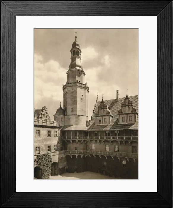 Framed Print : Oels (Schlesien) - Courtyard of the Castle, 1931. Artist: Kurt Hielscher