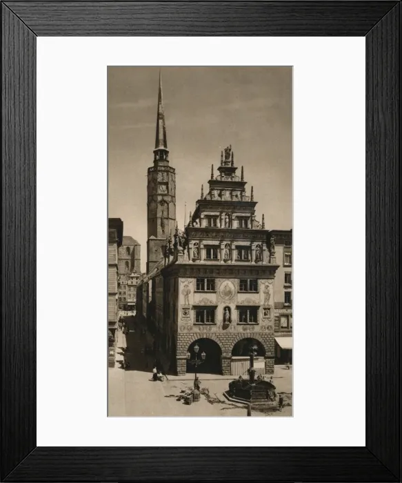 Framed Print : Nysa, Silesia, Poland (Schlesien) - Treasury and Town Hall tower, 1931. Artist: Kurt Hielscher Framed Print : Nysa, Silesia, Poland (Schlesien) - Treasury and Town Hall tower, 1931. Artist: Kurt Hielscher