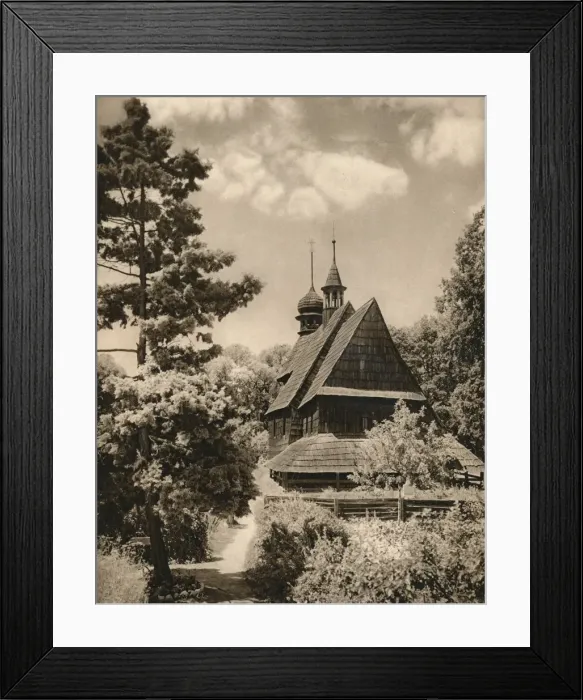 Framed Print : Pniow (Oberschlesien) - Wooden church, 1931. Artist: Kurt Hielscher Framed Print : Pniow (Oberschlesien) - Wooden church, 1931. Artist: Kurt Hielscher