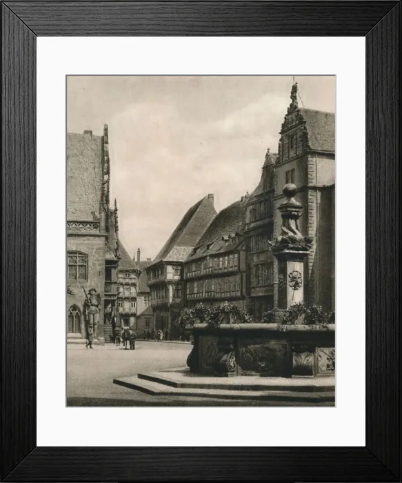 Framed Print : Halberstadt - Marketplace, 1931. Artist: Kurt Hielscher Framed Print : Halberstadt - Marketplace, 1931. Artist: Kurt Hielscher