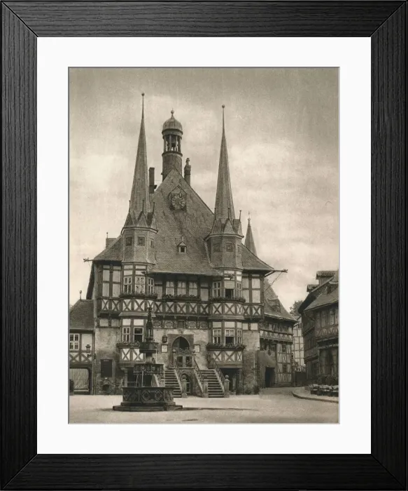 Framed Print : Wernigerode - Rathaus, 1931. Artist: Kurt Hielscher Framed Print : Wernigerode - Rathaus, 1931. Artist: Kurt Hielscher