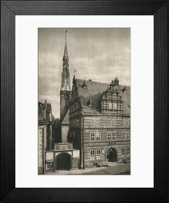 Framed Print : Hameln Hochzeitshaus, 1931. Artist: Kurt Hielscher Framed Print : Hameln Hochzeitshaus, 1931. Artist: Kurt Hielscher