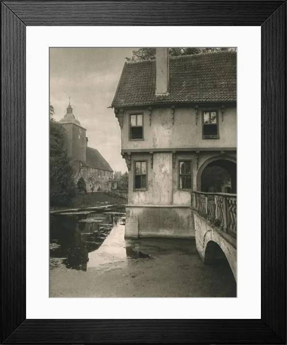 Framed Print : Steinfurt, (Westfalen). Wasserburg, 1931. Artist: Kurt Hielscher Framed Print : Steinfurt, (Westfalen). Wasserburg, 1931. Artist: Kurt Hielscher
