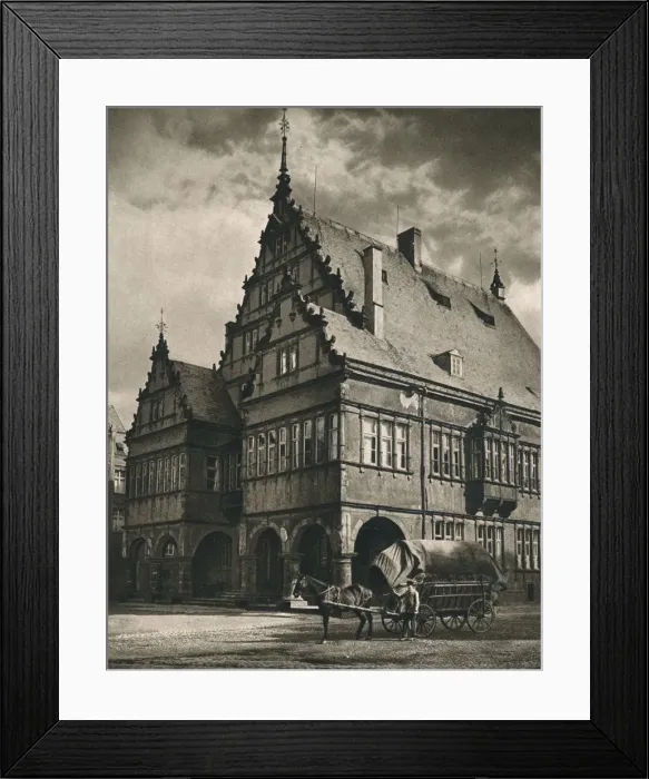 Framed Print : Paderborn - Rathaus, 1931. Artist: Kurt Hielscher Framed Print : Paderborn - Rathaus, 1931. Artist: Kurt Hielscher