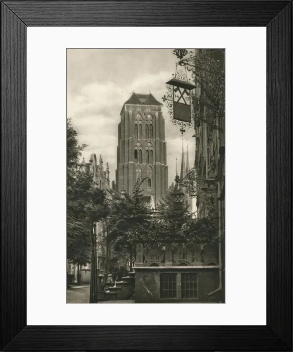 Framed Print : Danzig. Jopengasse - Marienkirche, 1931. Artist: Kurt Hielscher Framed Print : Danzig. Jopengasse - Marienkirche, 1931. Artist: Kurt Hielscher