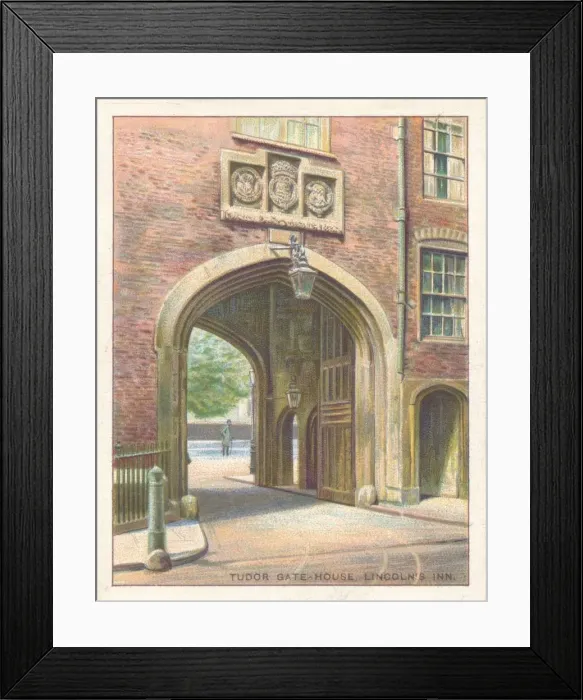 Framed Print : Tudor Gate-House, Lincolns Inn, 1929 Framed Print : Tudor Gate-House, Lincolns Inn, 1929