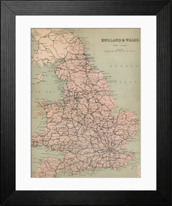 Framed Print : England & Wales, 1859 Framed Print : England & Wales, 1859