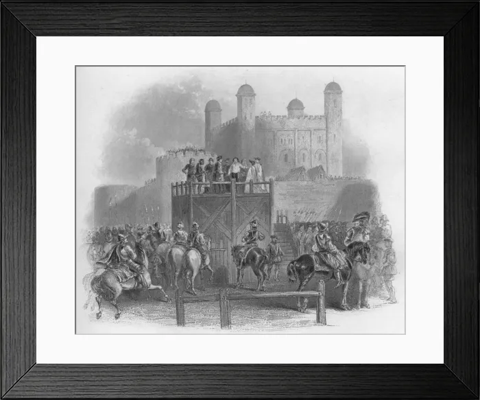 Framed Print : The Execution of Dudley Earl of Leicester, 1859 Framed Print : The Execution of Dudley Earl of Leicester, 1859