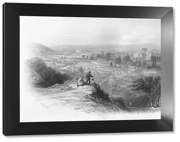Winchester, from St. Giles Hill, 1859. Artist: Charles Cousen