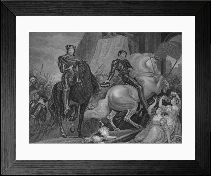 Framed Print : King Richard The Seconds Entry Into London, 1859. Artist: Robert Thew Framed Print : King Richard The Seconds Entry Into London, 1859. Artist: Robert Thew