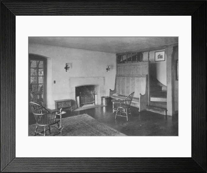 Framed Print : Lobby and stairs to womens lockers, Oakland Golf Club, Bayside, New York, 1923 Framed Print : Lobby and stairs to womens lockers, Oakland Golf Club, Bayside, New York, 1923